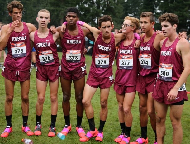 From last fall's NXN Nationals: At left, Temecula (Great Oak) boys fin...